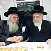 Liska Rebbe, brother of Hivnover Rav vinching Mazal Tov