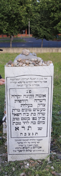 די נייע מצבה, מיט'ן אלטן נוסח, געשטעלט פארנט פונעם קבר פון שרה די בעקערין ע