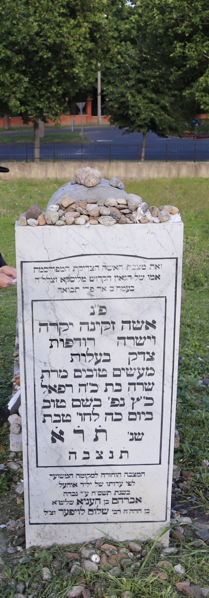 די נייע מצבה, מיט'ן אלטן נוסח, געשטעלט פארנט פונעם קבר פון שרה די בעקערין ע