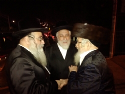 Harav Yitzchok Stein, Karlsberger Beis Din; Liska Rebbe Shlita; Harav Chaim Tzvi Ehrenreich, Shemloyar Rav Shlita, Chaim Tzvi Ehrenreich