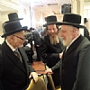 Liska Rebbe and Ungvar'er Rov with Reb Chaim Blochsenheim 