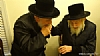 Liska Rebbe visiting Skulener Rebbe vinching Git Yuhr, 8/6/2015